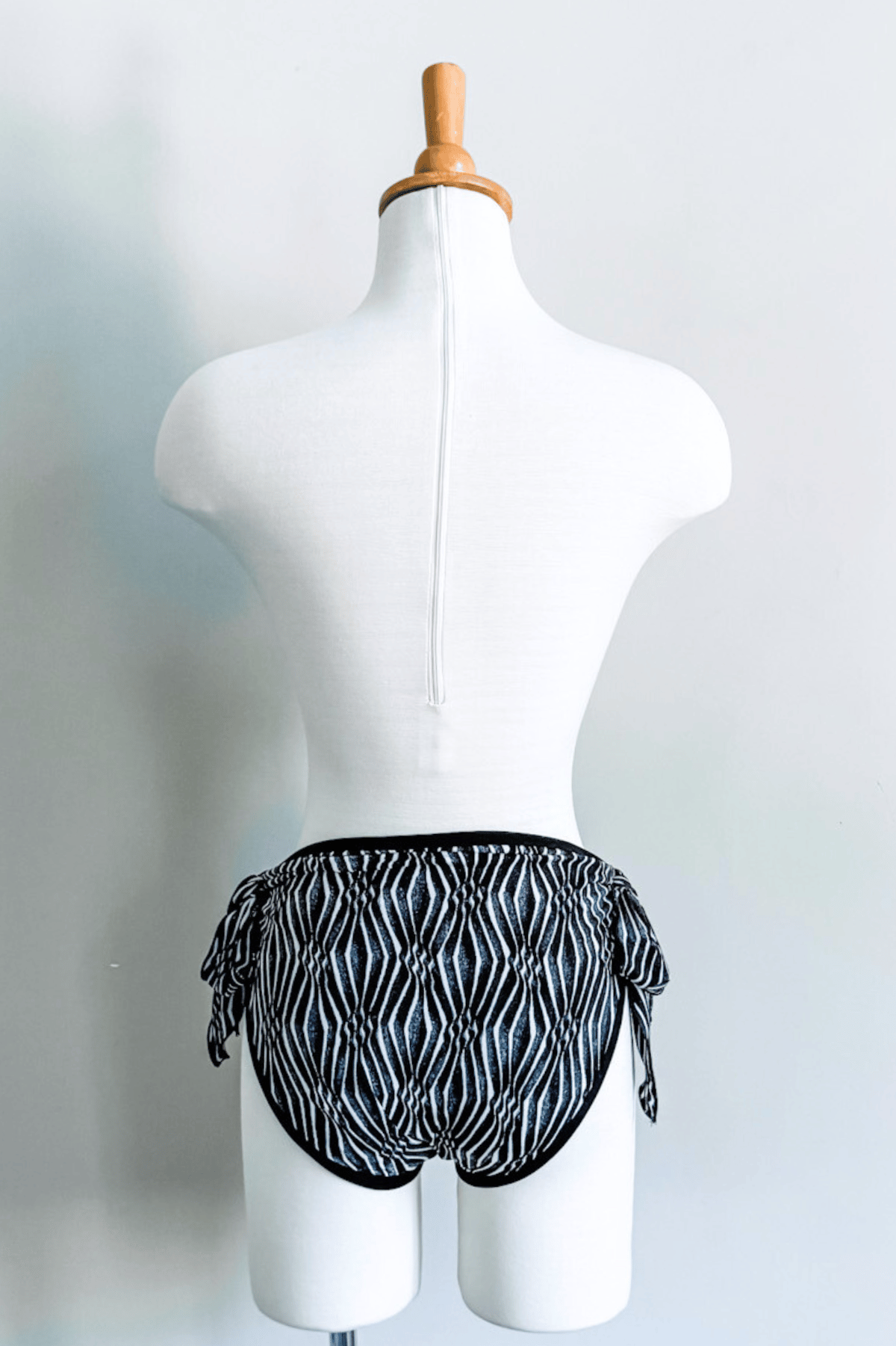 Reversible Bikini Brief in Charcoal Ikat Print