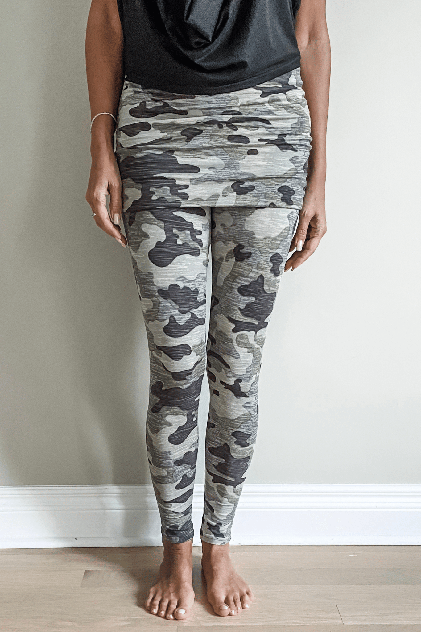 Travel Tights in Khaki Camo Fall 2023 Collection from Diane Kroe