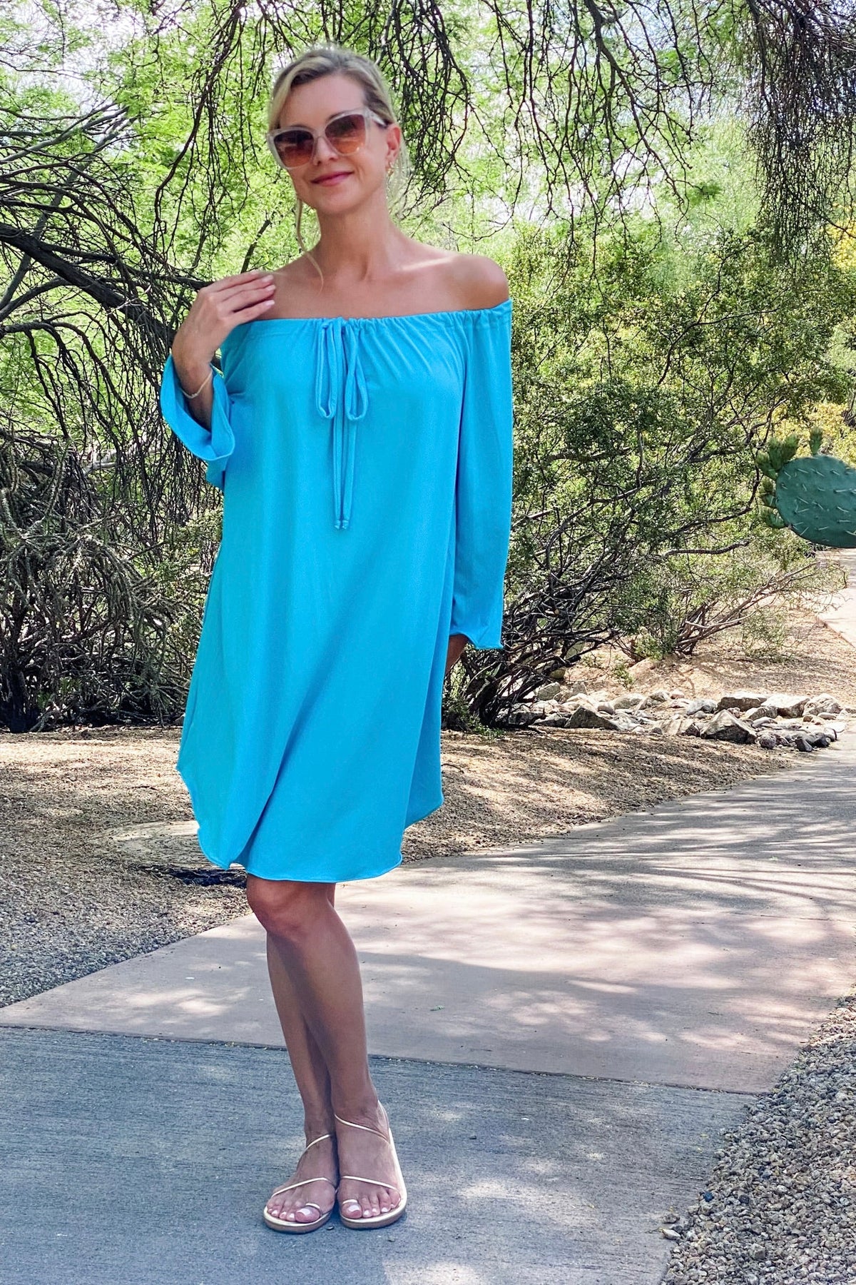 Diane Kroe Evermore Tunic (Turquoise) - Warm Weather Capsule Collection