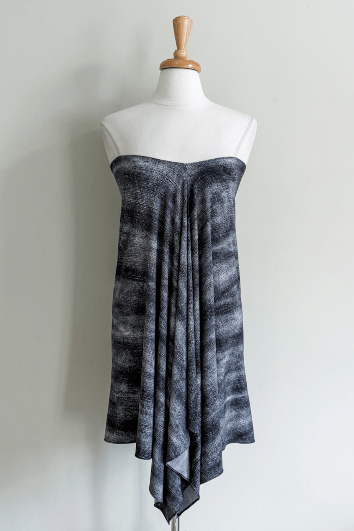 Endless in Charcoal Distressed Print
