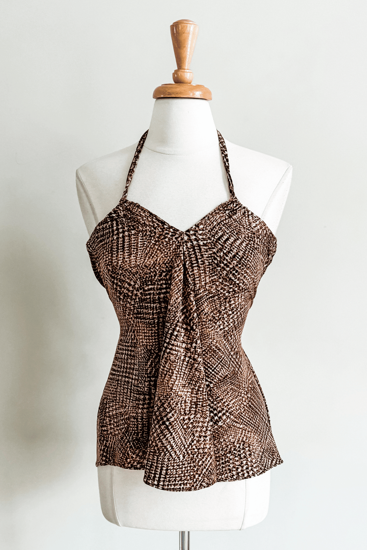 Evermore Top in Clay Snake EcoVero print