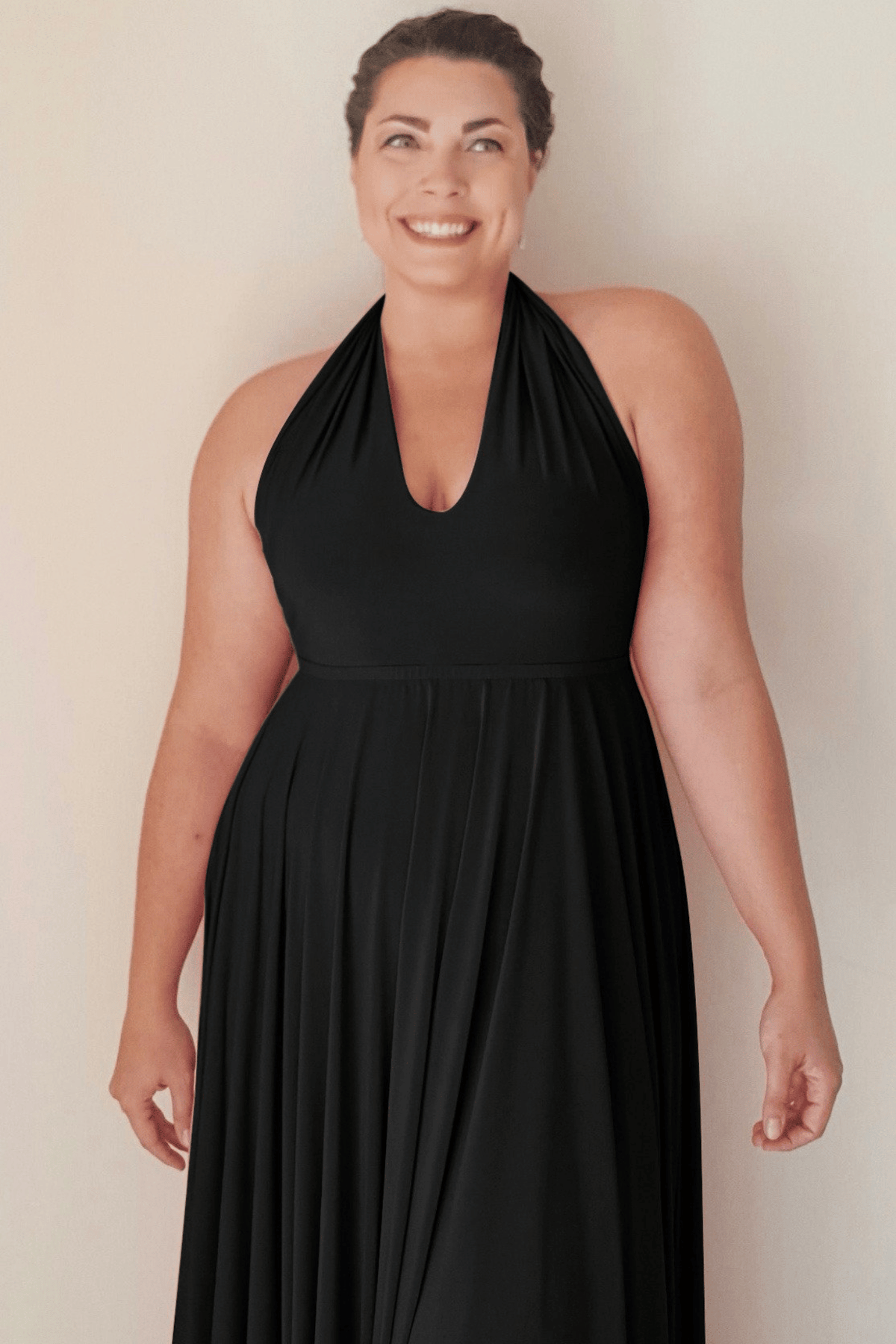 Convertible Maxi Dress in black