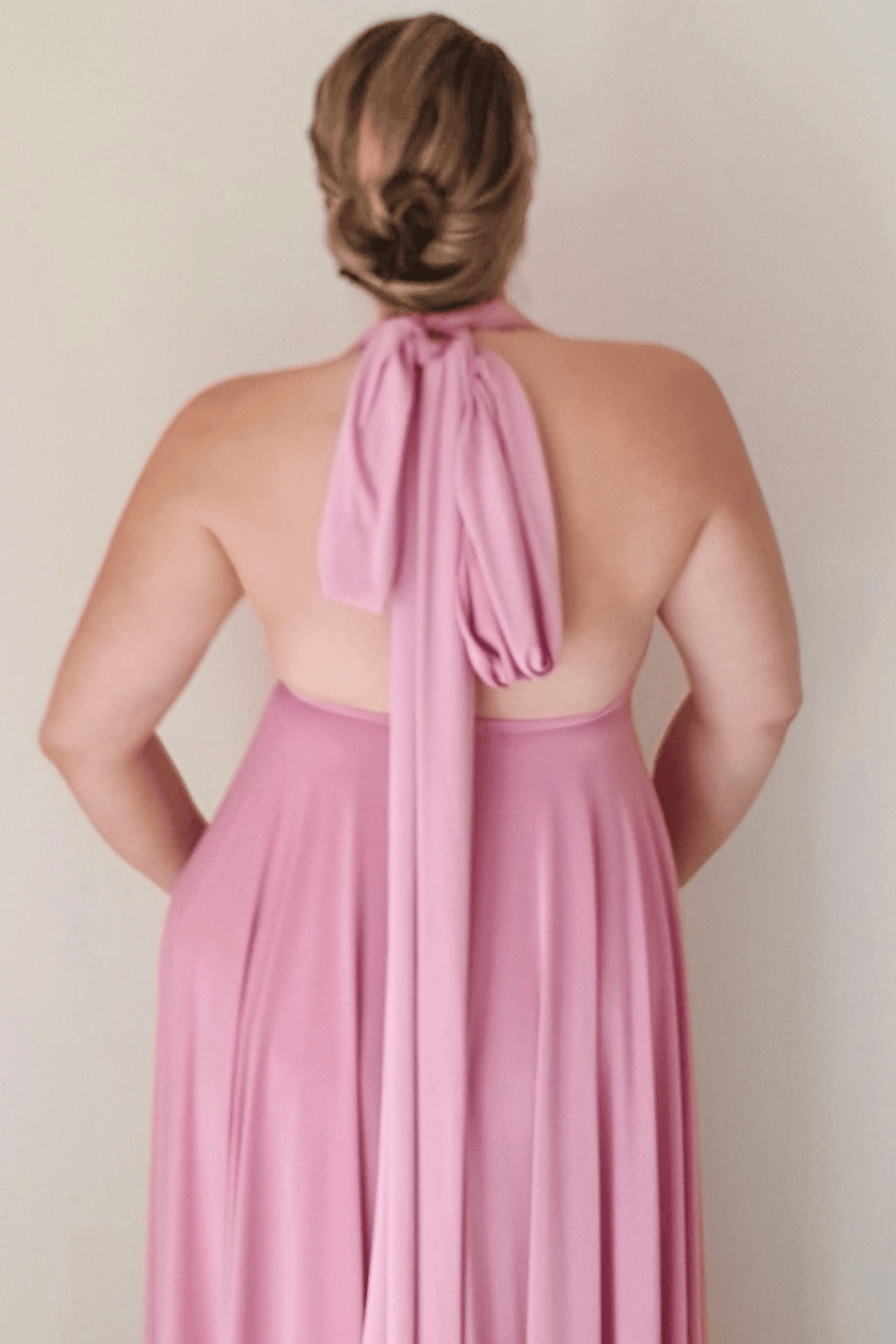 Convertible Maxi Dress in sea pink