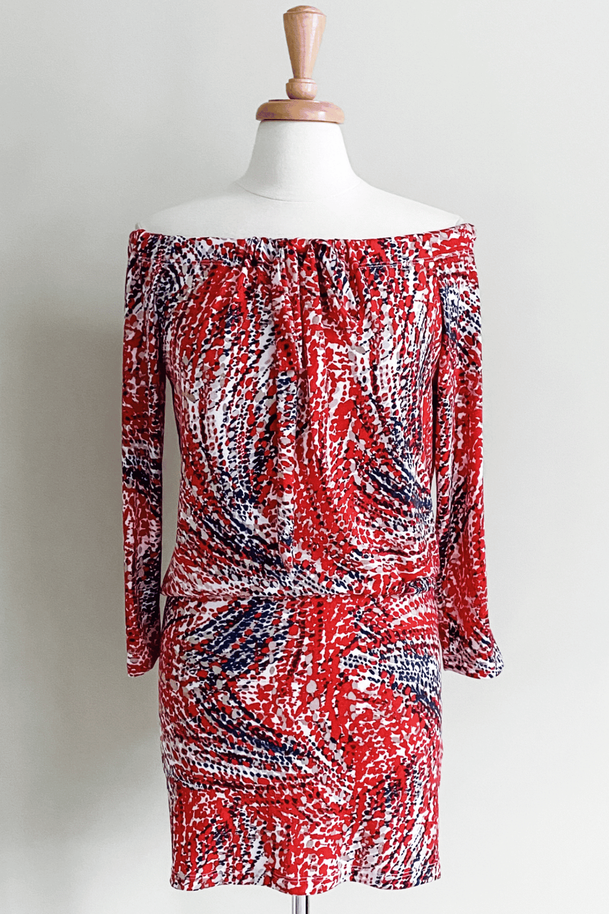 Diane Kroe Evermore Dress (Whirlpool Red Navy) - Warm Weather Capsule Collection