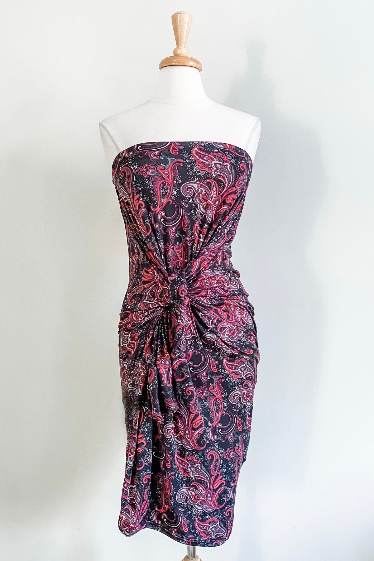 Diane Kroe Origami Dress (Wine Paisley) - The Classic Capsule Collection