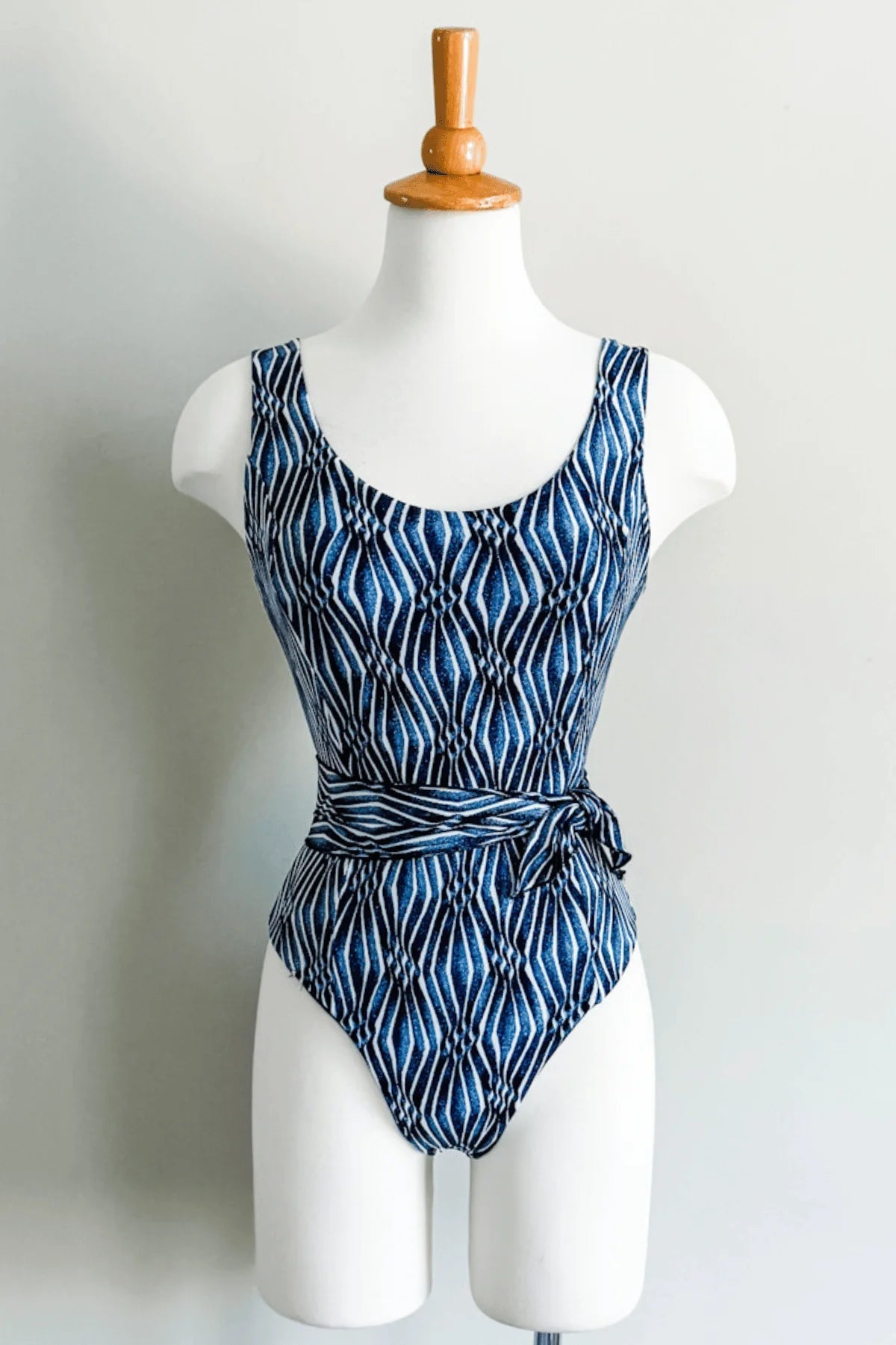 Reversible Body Suit | Blue Ikat