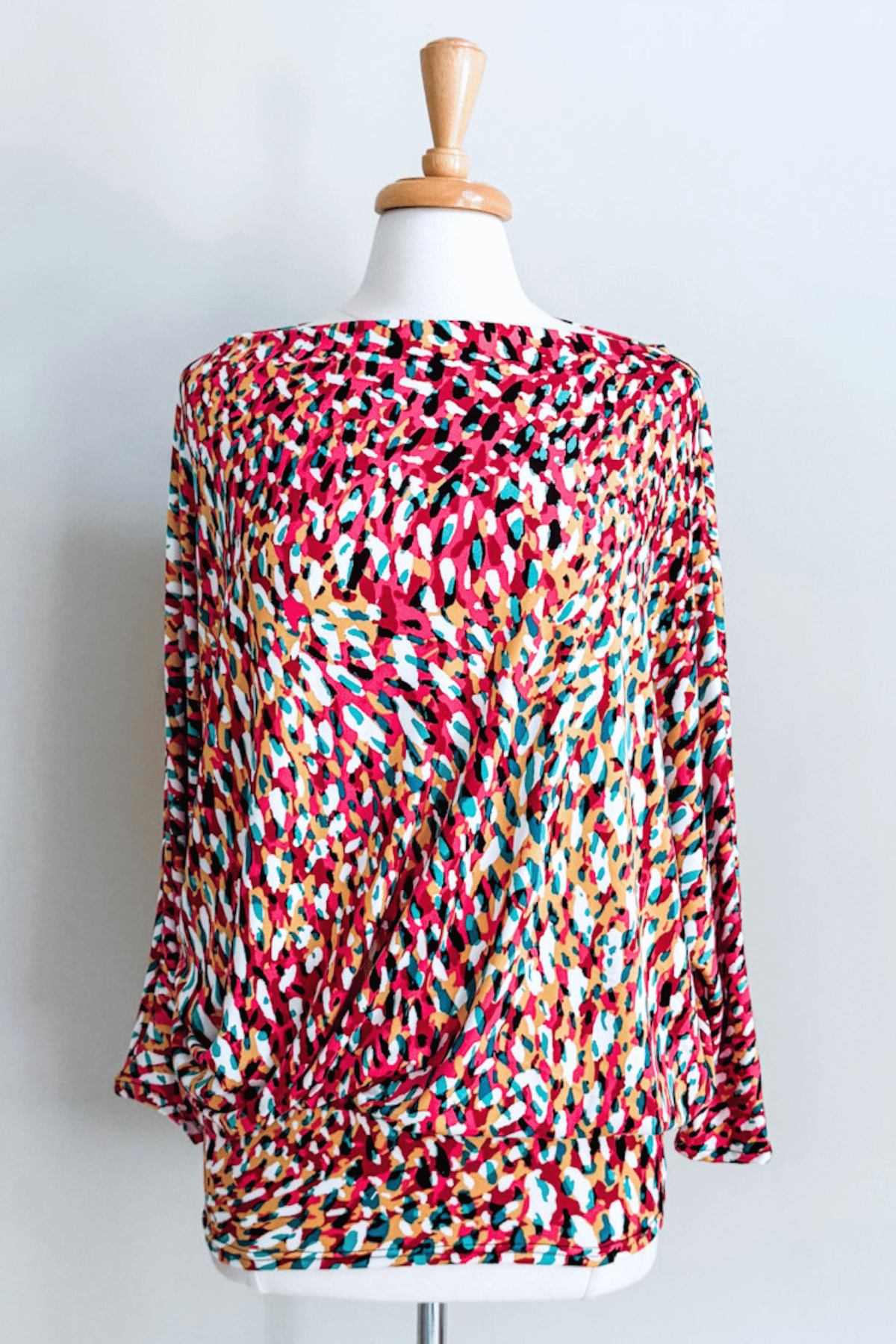 Origami Dress in Kaleidoscope Fuchsia  print from Diane Kroe 