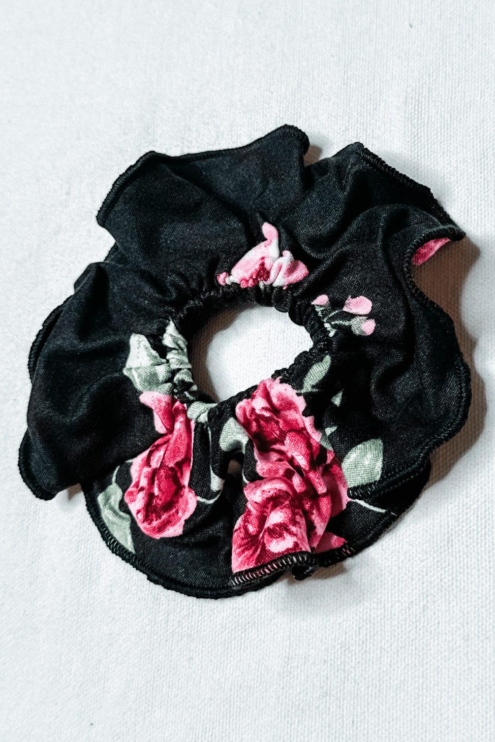 Scrunchies Accessories in Black Pink Floral from Diane Kroe