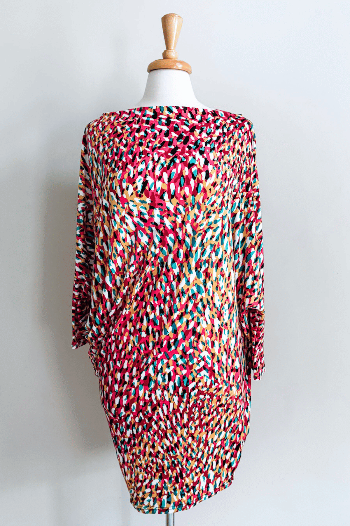 Origami Dress in Kaleidoscope Fuchsia  print from Diane Kroe 