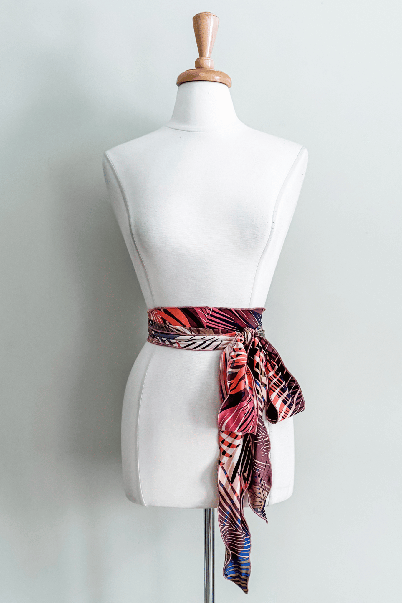 Diane Kroe Skinny Sash in Blue Bubble