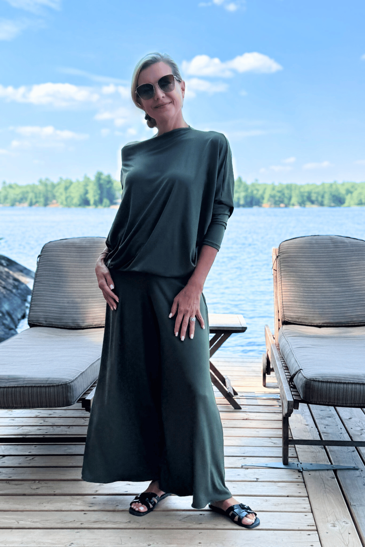 PJ Pants in Khaki from Diane Kroe