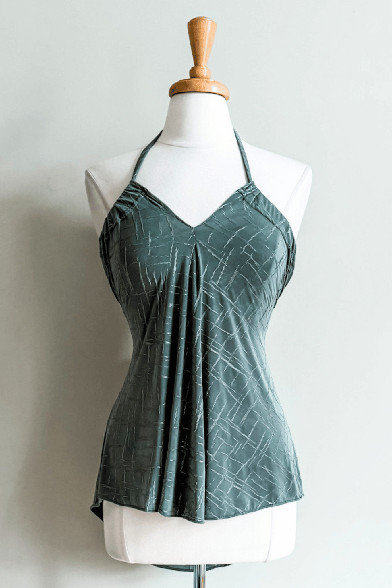 Evermore Top in Sage Jacquard