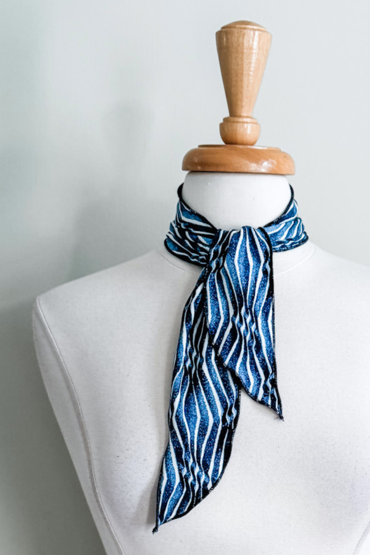 Ties in Blue Ikat Print