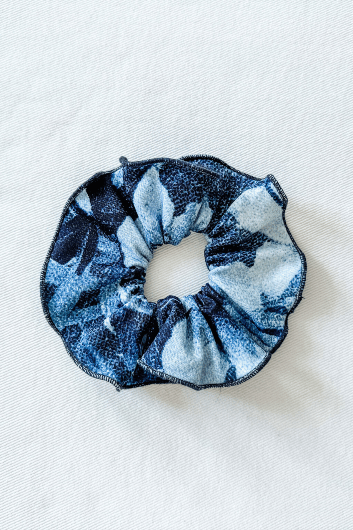 Scrunchies in Navy Print