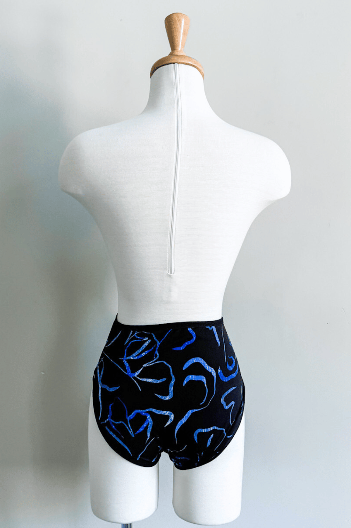 Reversible Bikini Brief in Blue Ribbon print