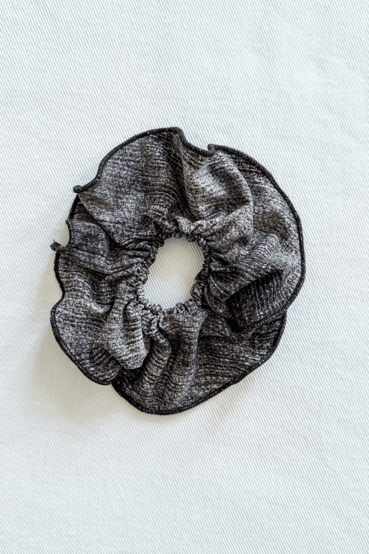Scrunchies in Charcoal Distressed Print