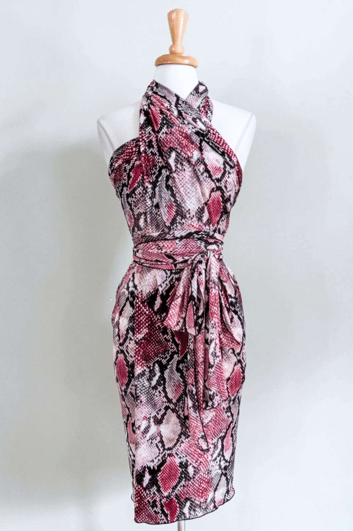 Butterfly Wrap in Cherry Snake Mesh from Diane Kroe