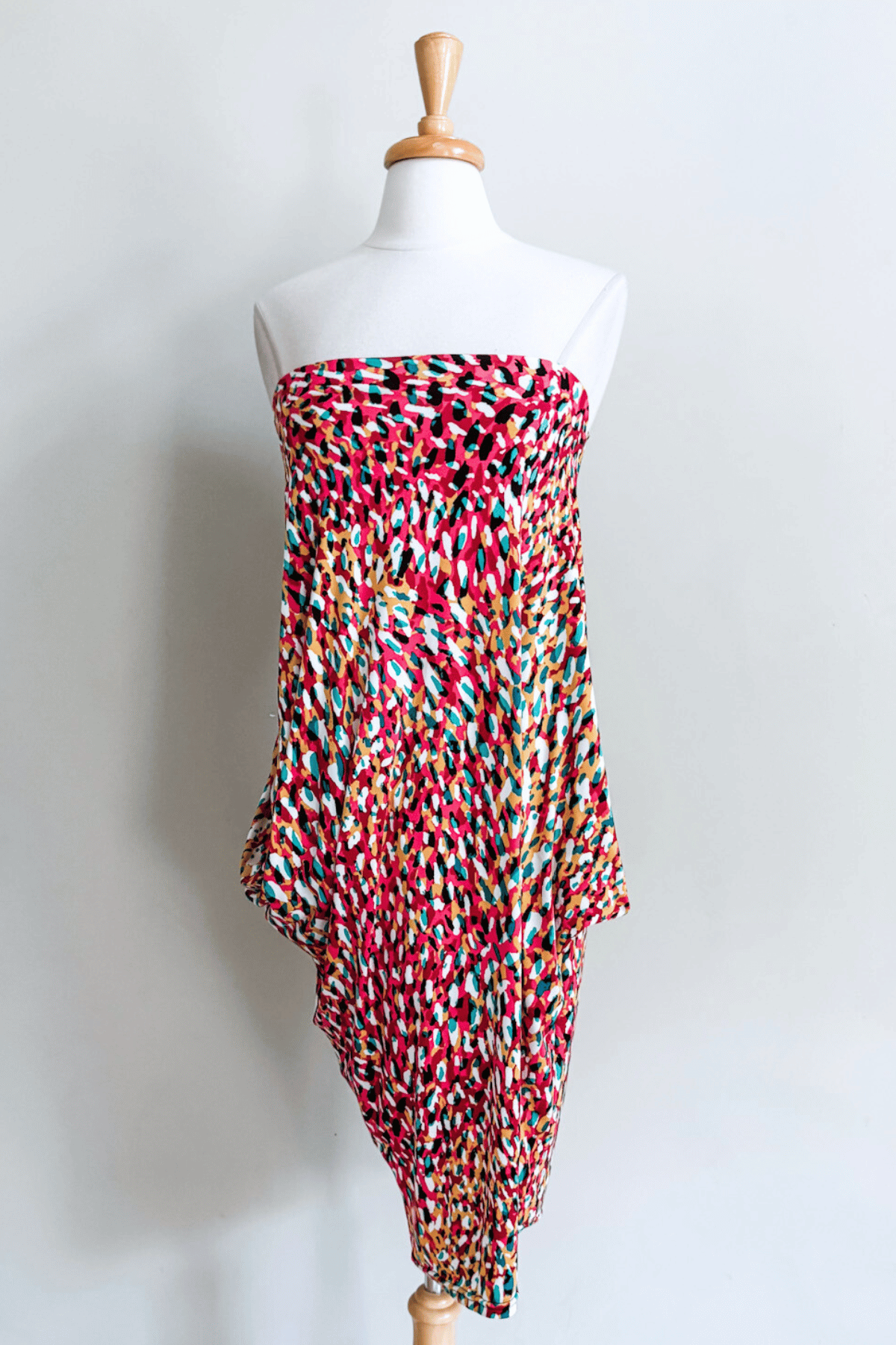 Origami Dress in Kaleidoscope Fuchsia  print from Diane Kroe 
