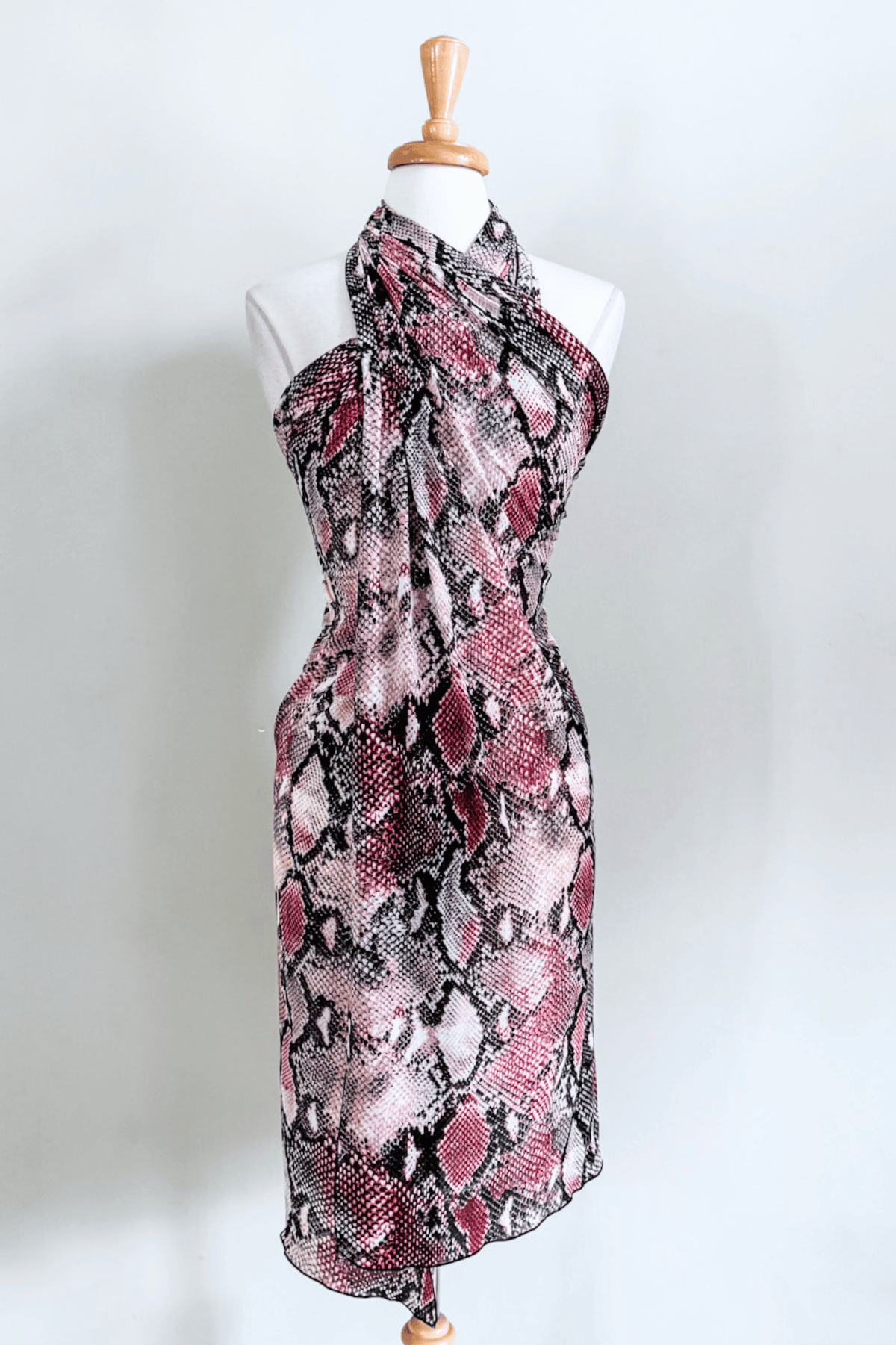 Butterfly Wrap in Cherry Snake Mesh from Diane Kroe