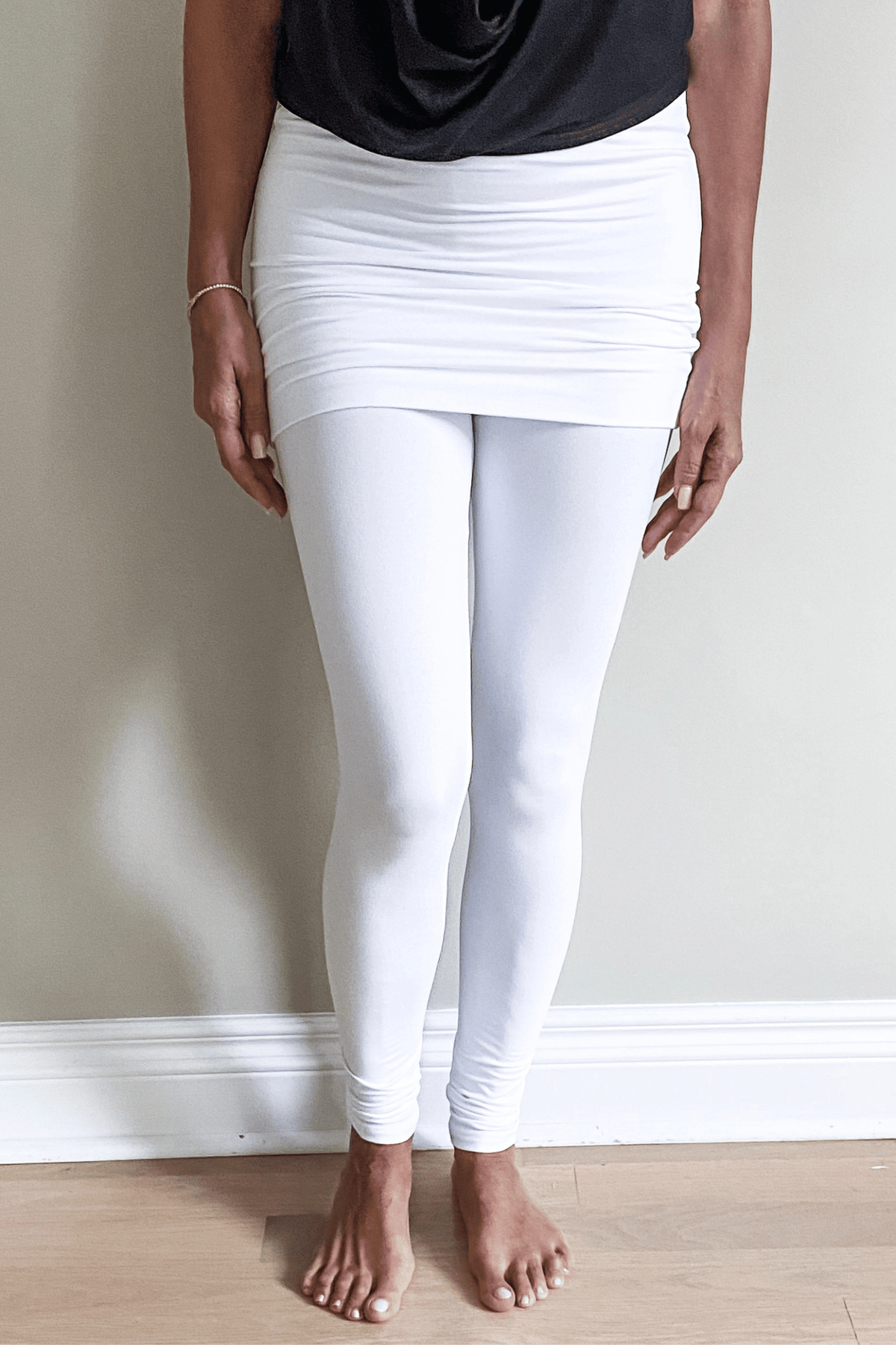 Travel Tights in White Brushed Fall 2023 Collection from Diane Kroe