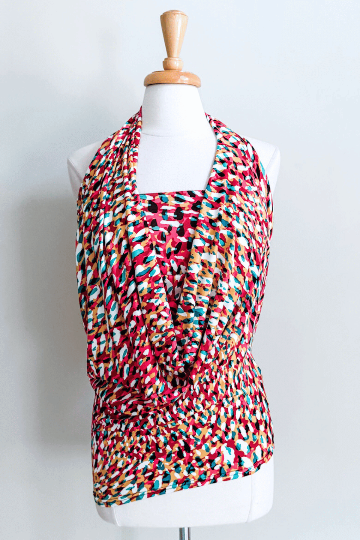 Origami Dress in Kaleidoscope Fuchsia  print from Diane Kroe 