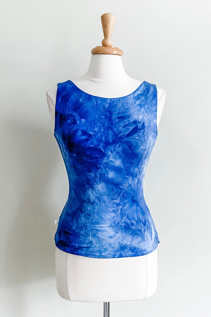 Matching Reversible Bralette in Blue Tie Dye from Diane Kroe