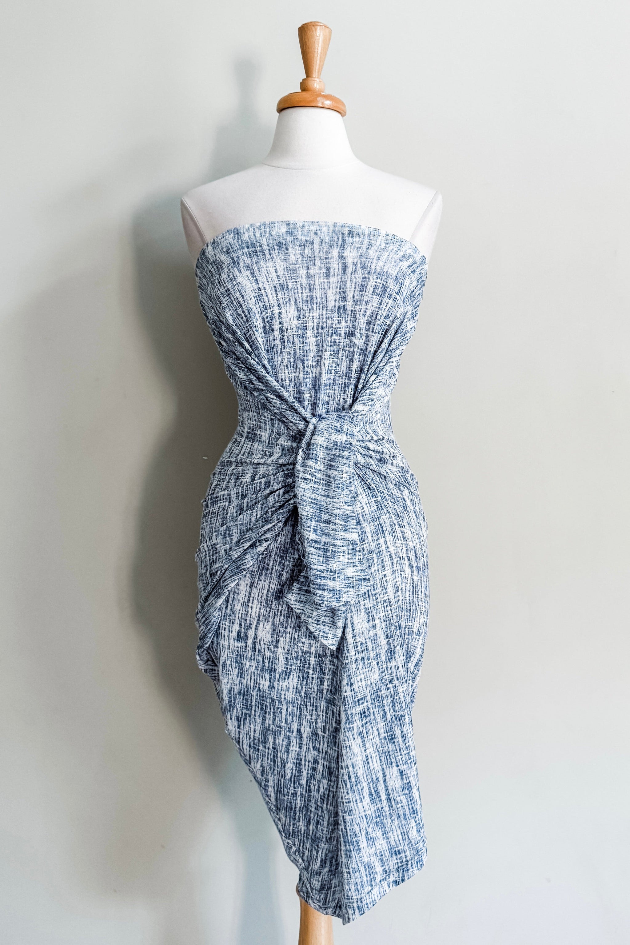 Origami Dress in Santorini Slub Prints
