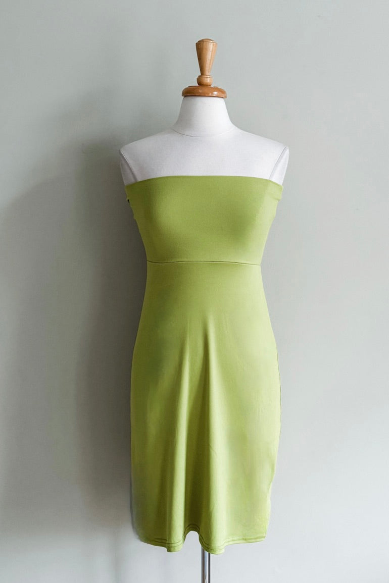 Slip Skirt in Chartreuse colour