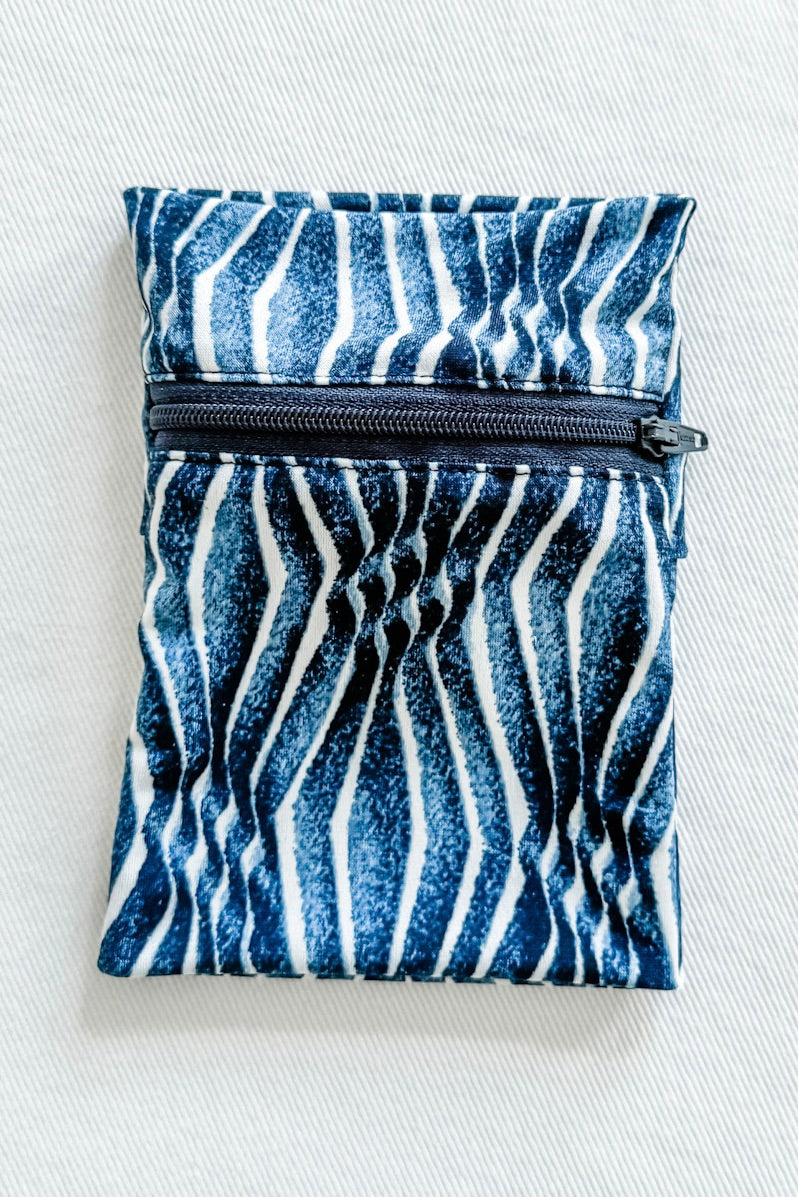 Safety Sleeve in Blue Ikat Print