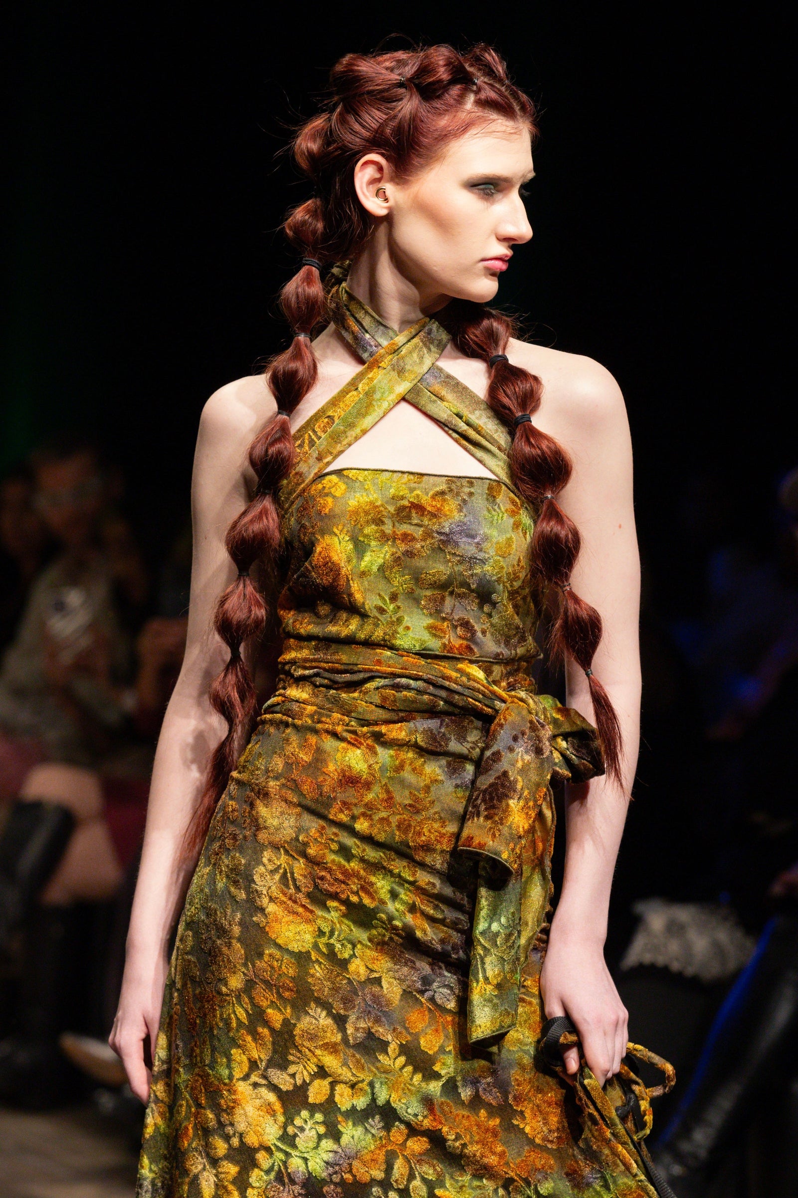 Vintage Burnout Velvet Goddess Dress