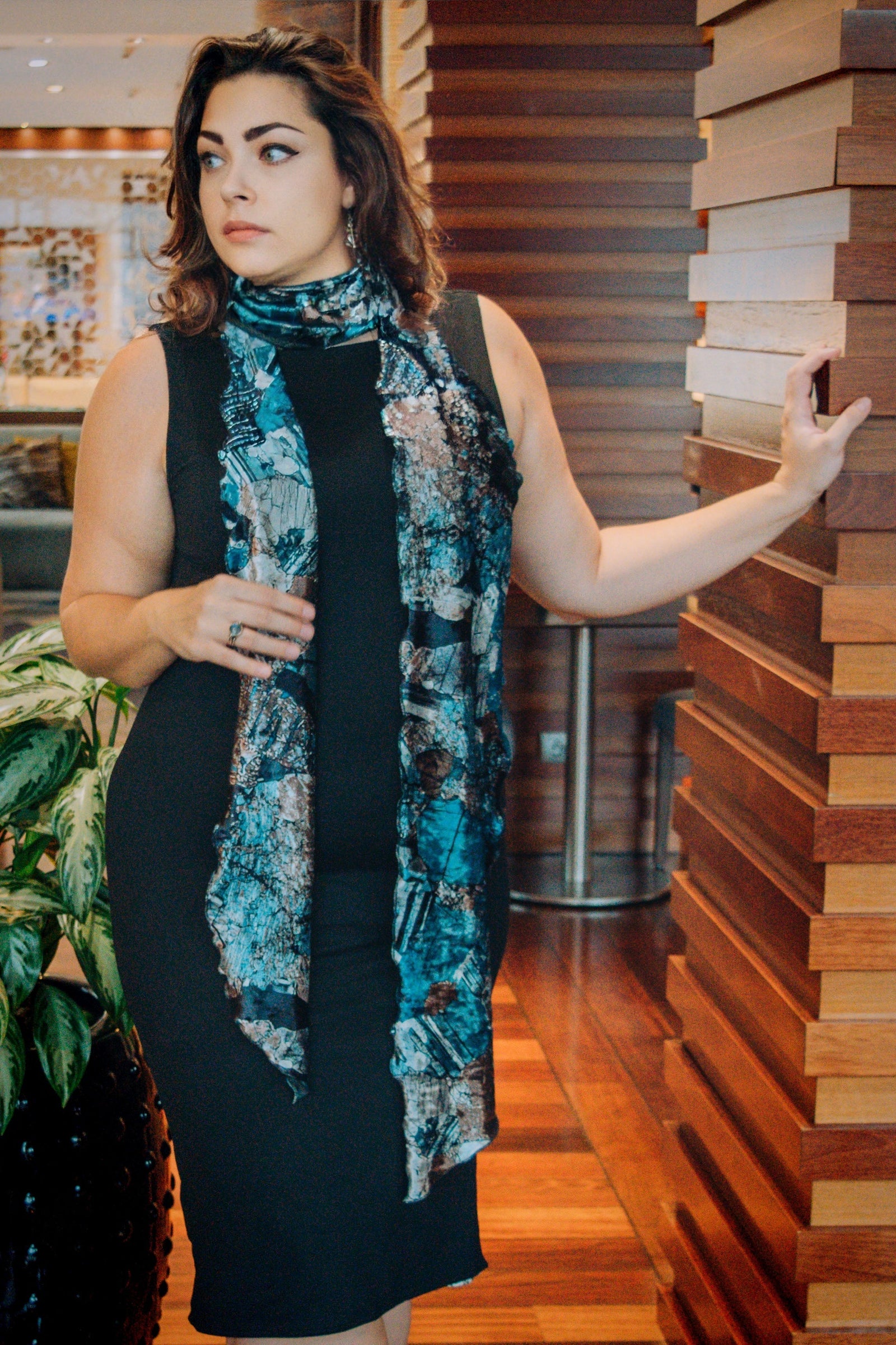 Sash Belt in Crushed Geode Velvet from Diane Kroe