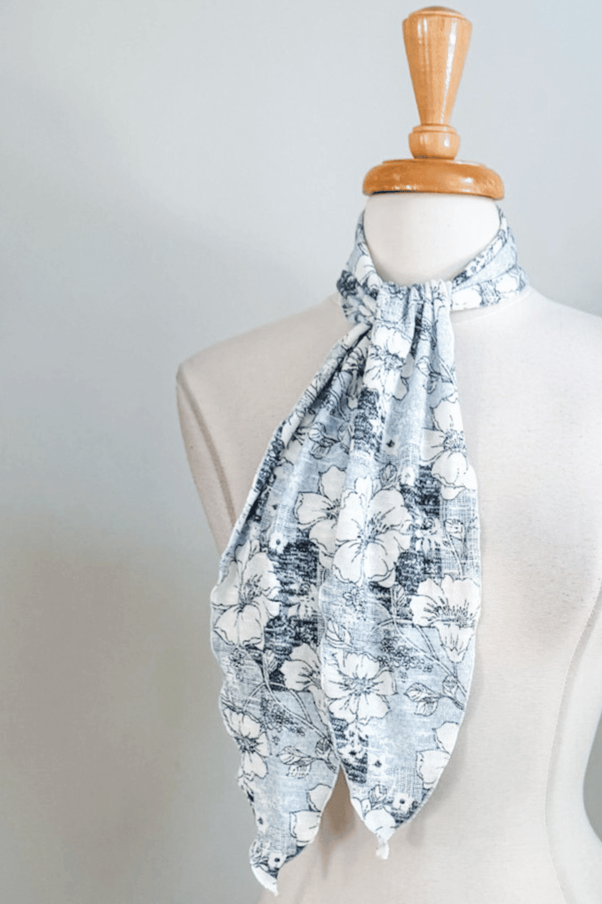 Floral Sky Tie in Santorini Fabric from Diane Kroe