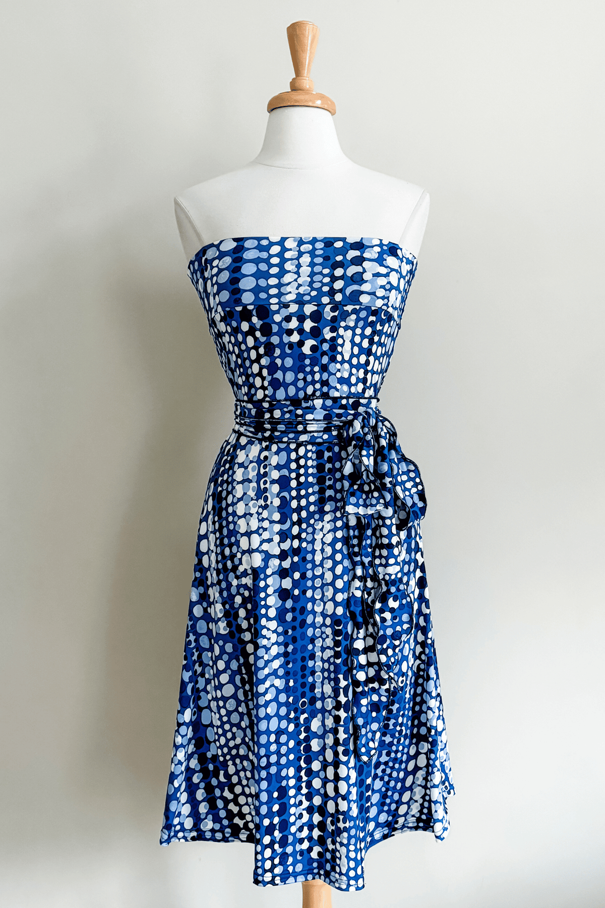 Diane Kroe Wear-Ever Skirt Dress in Blue Bubble