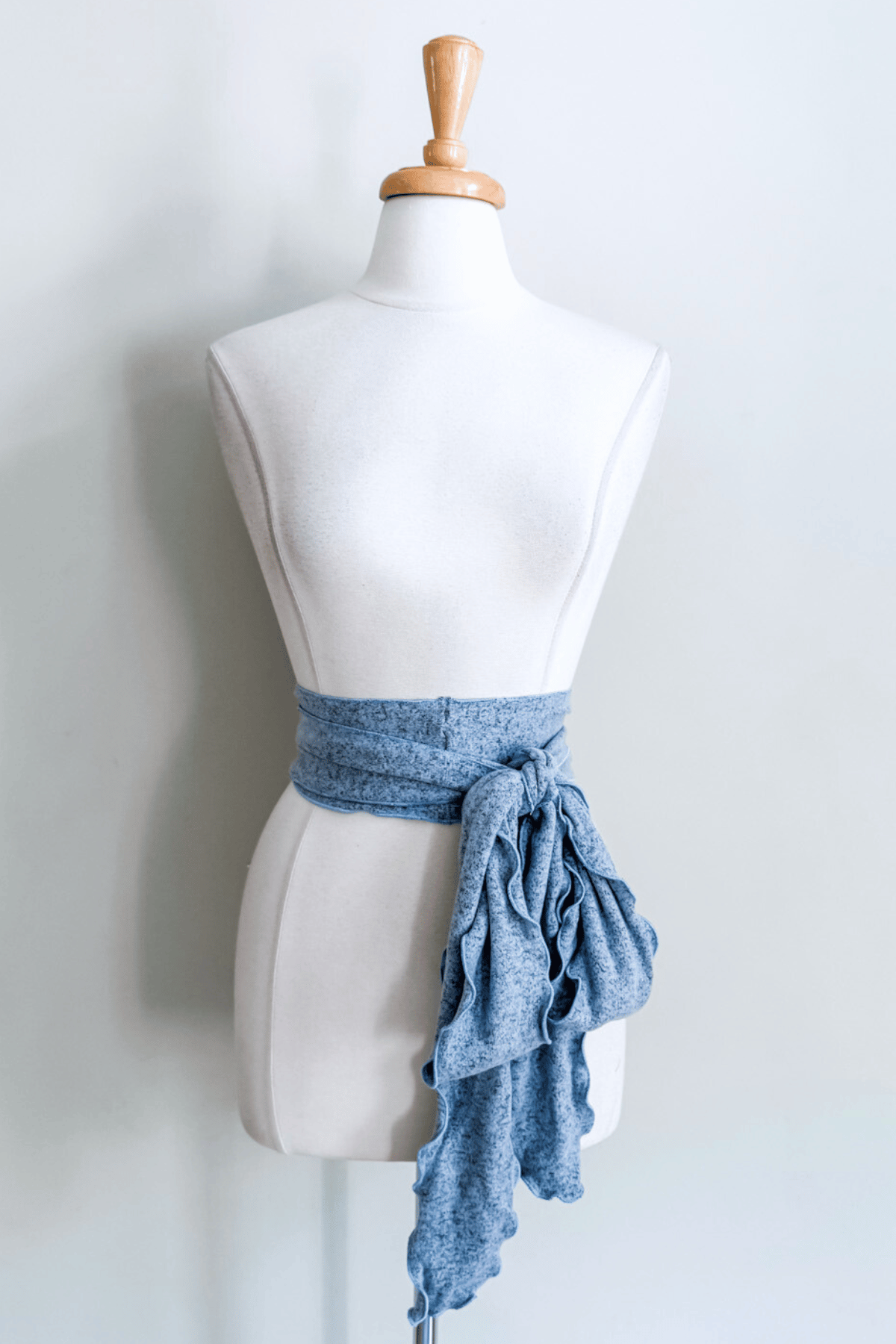 Sash Belt in Blue Vegan Cashmere from Diane Kroe