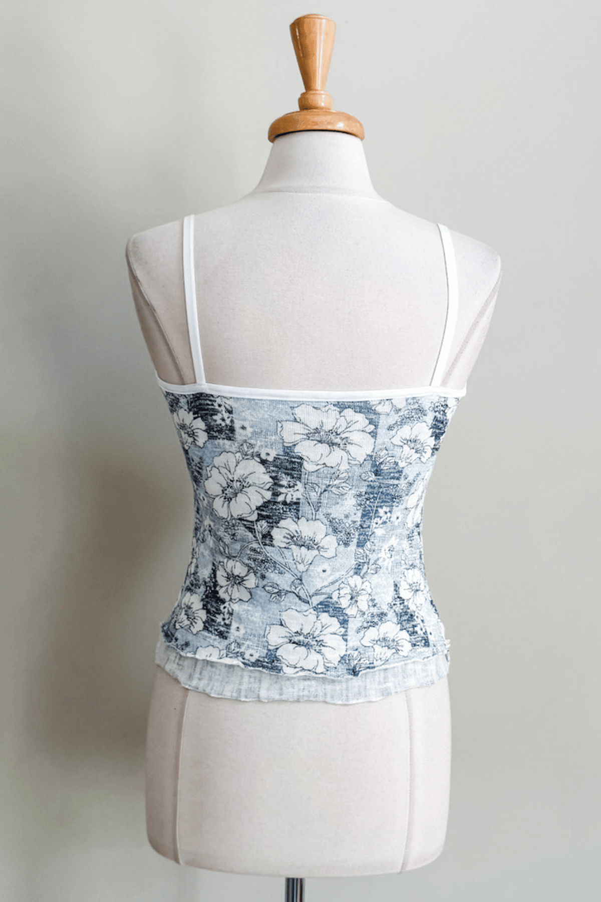 topshop double layered cami dress in soft blue floral TOPSHOP Double Layered Cami Dress In Soft Blue Floral