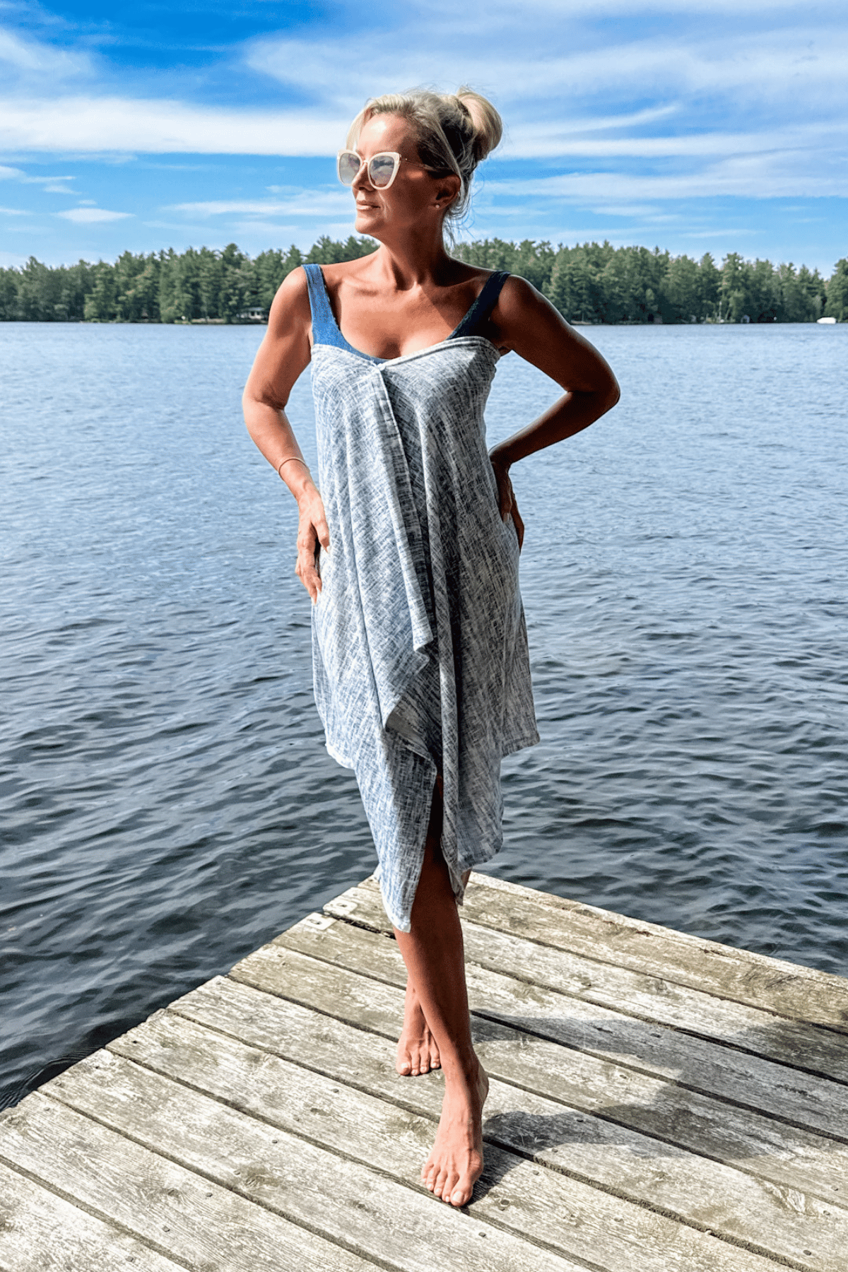 Carry-on Cozy in Sky Linen print from Diane Kroe