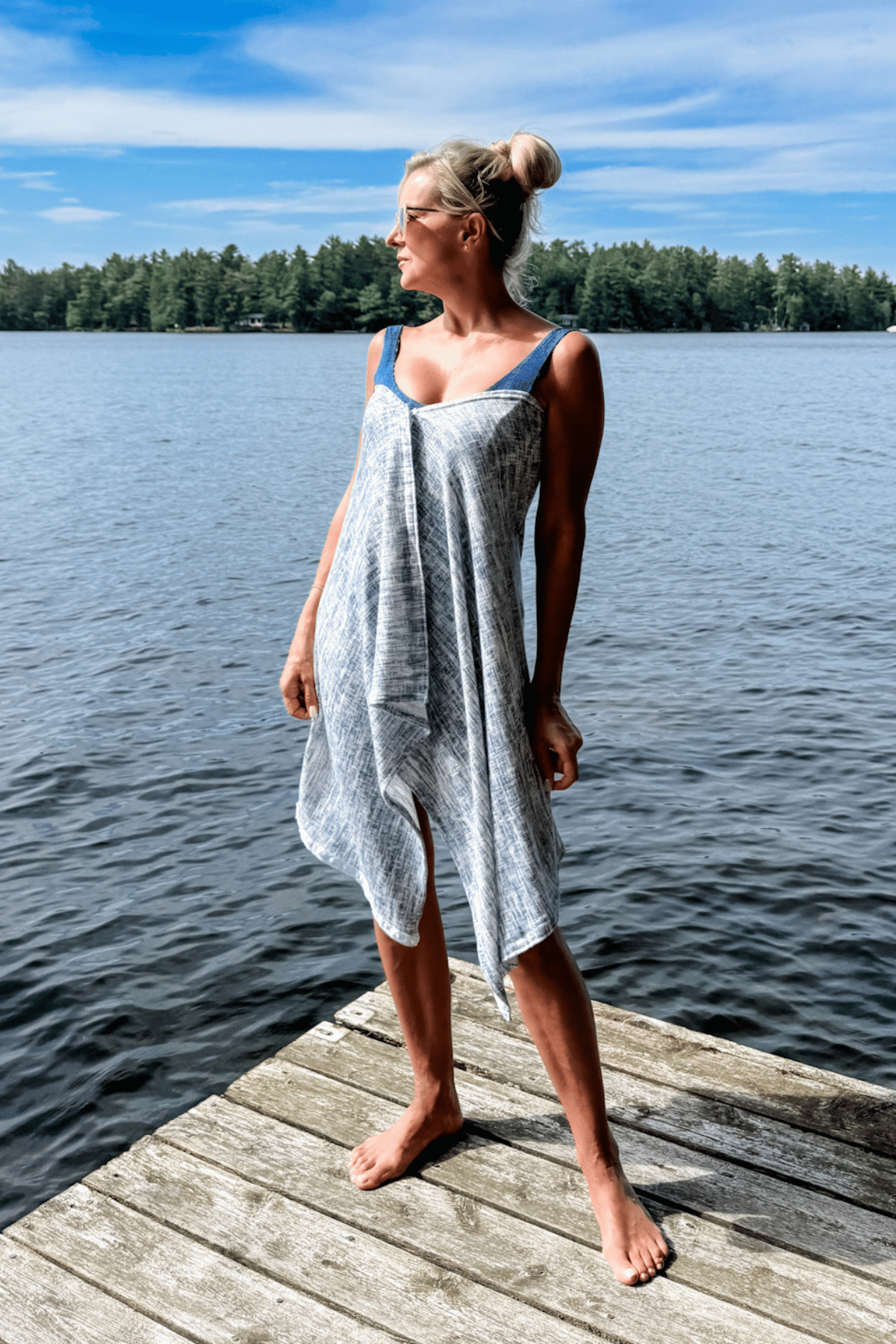 Carry-on Cozy in Sky Linen print from Diane Kroe