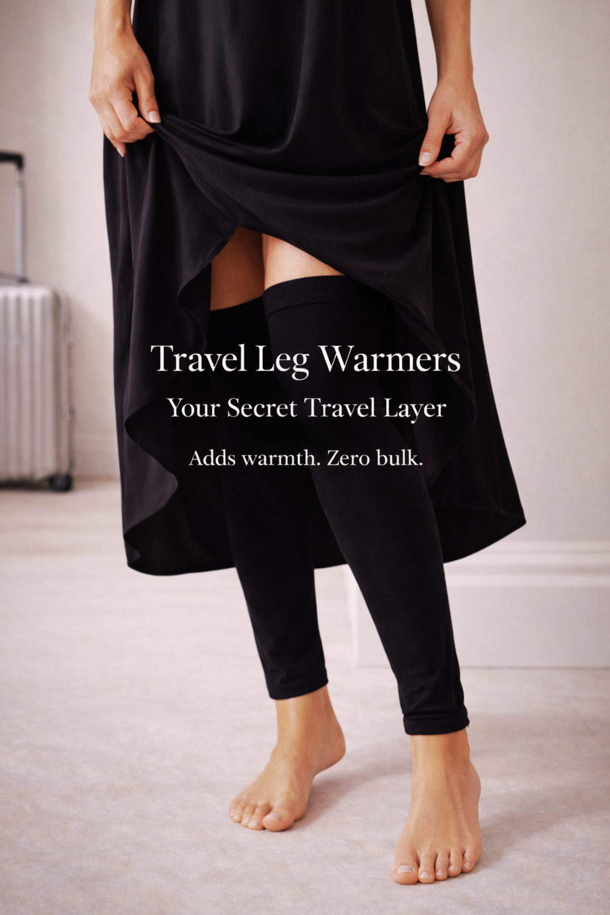 Black Travel Leg Warmer