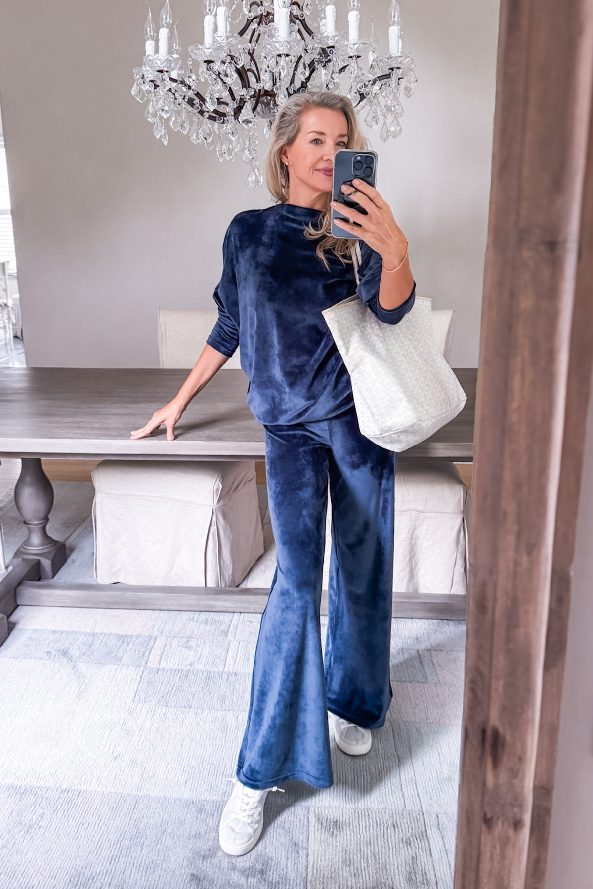 Blue Velvet Explore More Sweatshirt by Diane Kroe — a soft, cozy, and stylish travel essential