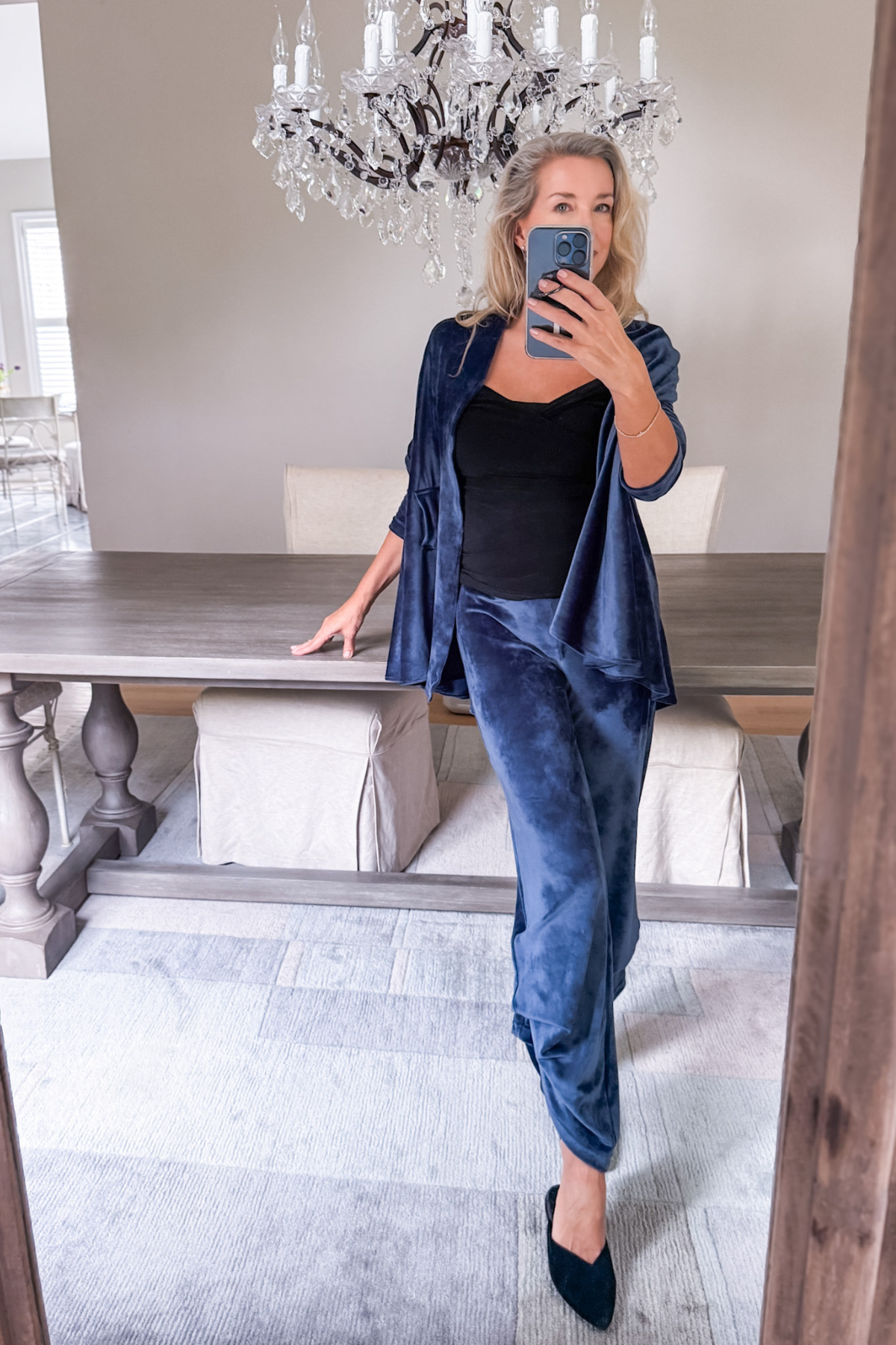 Blue Velvet Minkey Wrap by Diane Kroe — a soft, luxurious, and versatile wrap for effortless style anywhere