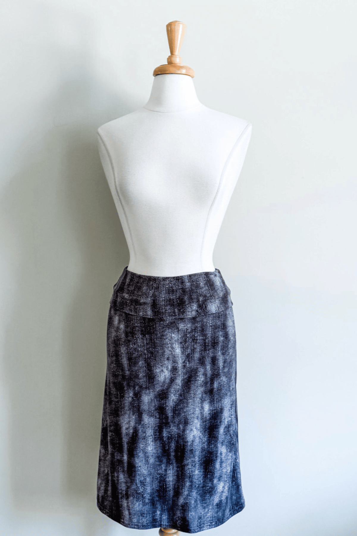Slip Skirt | Charcoal Distressed
