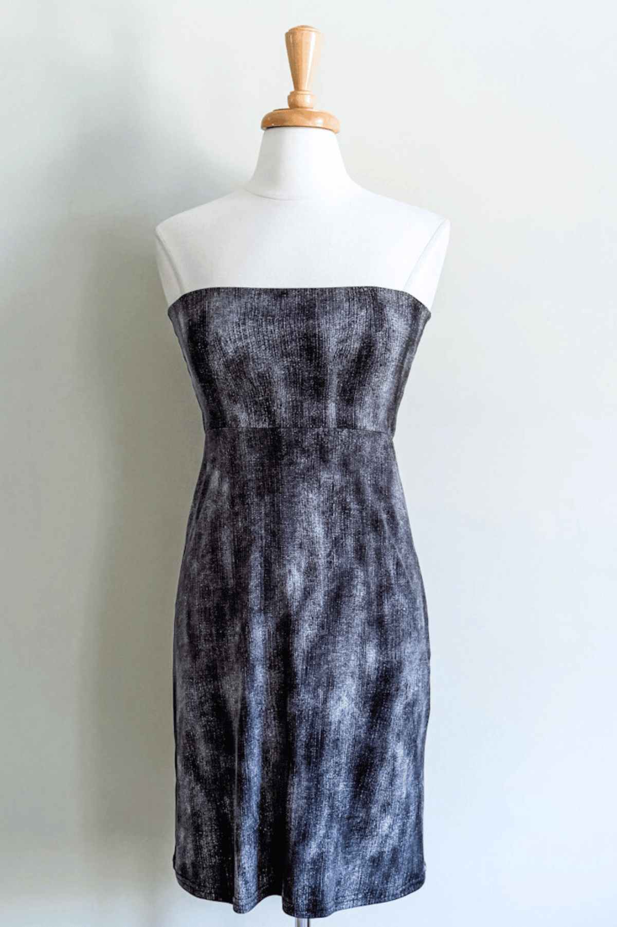 Slip Skirt | Charcoal Distressed