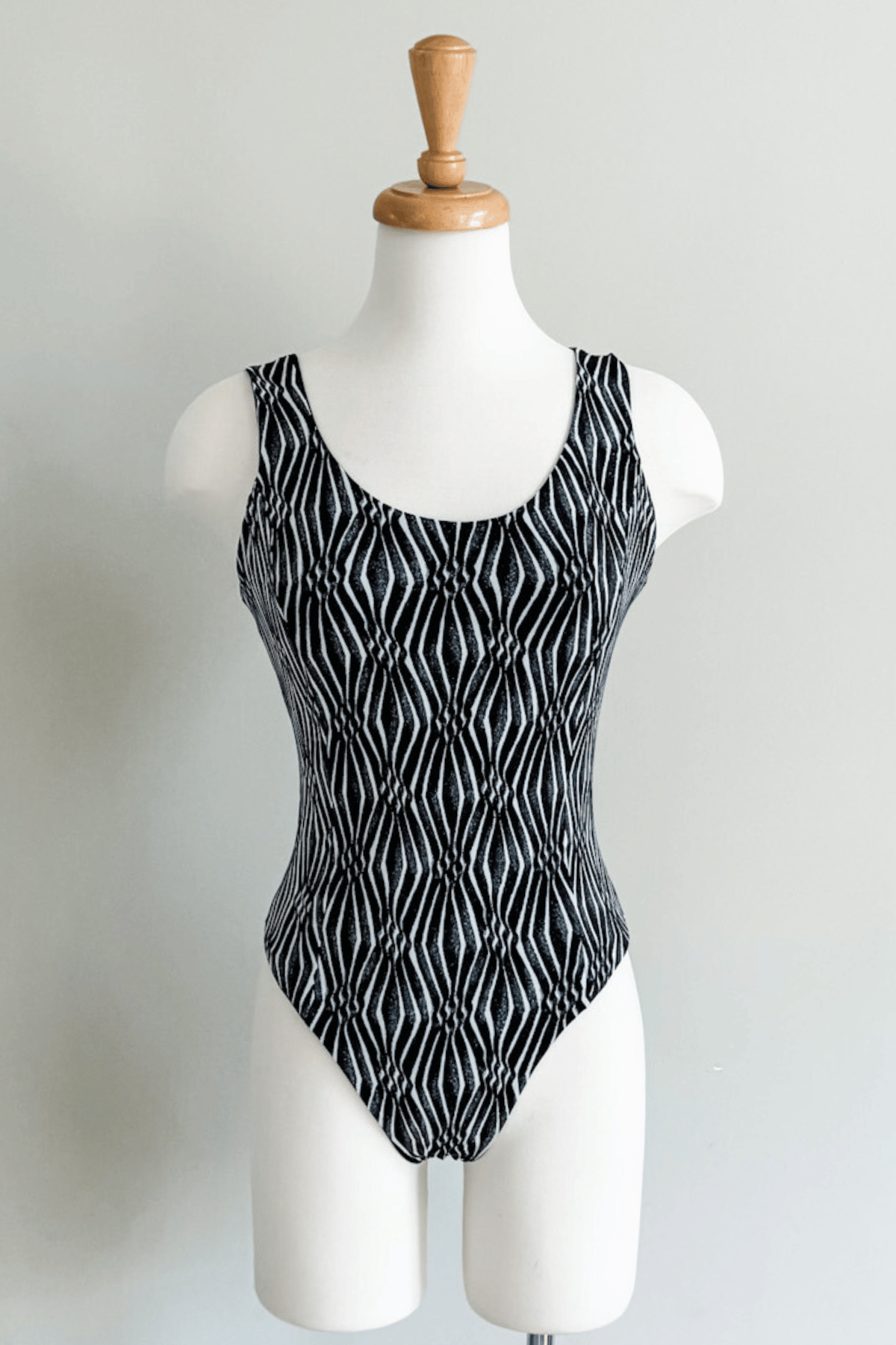 Reversible Body Suit | Charcoal Ikat