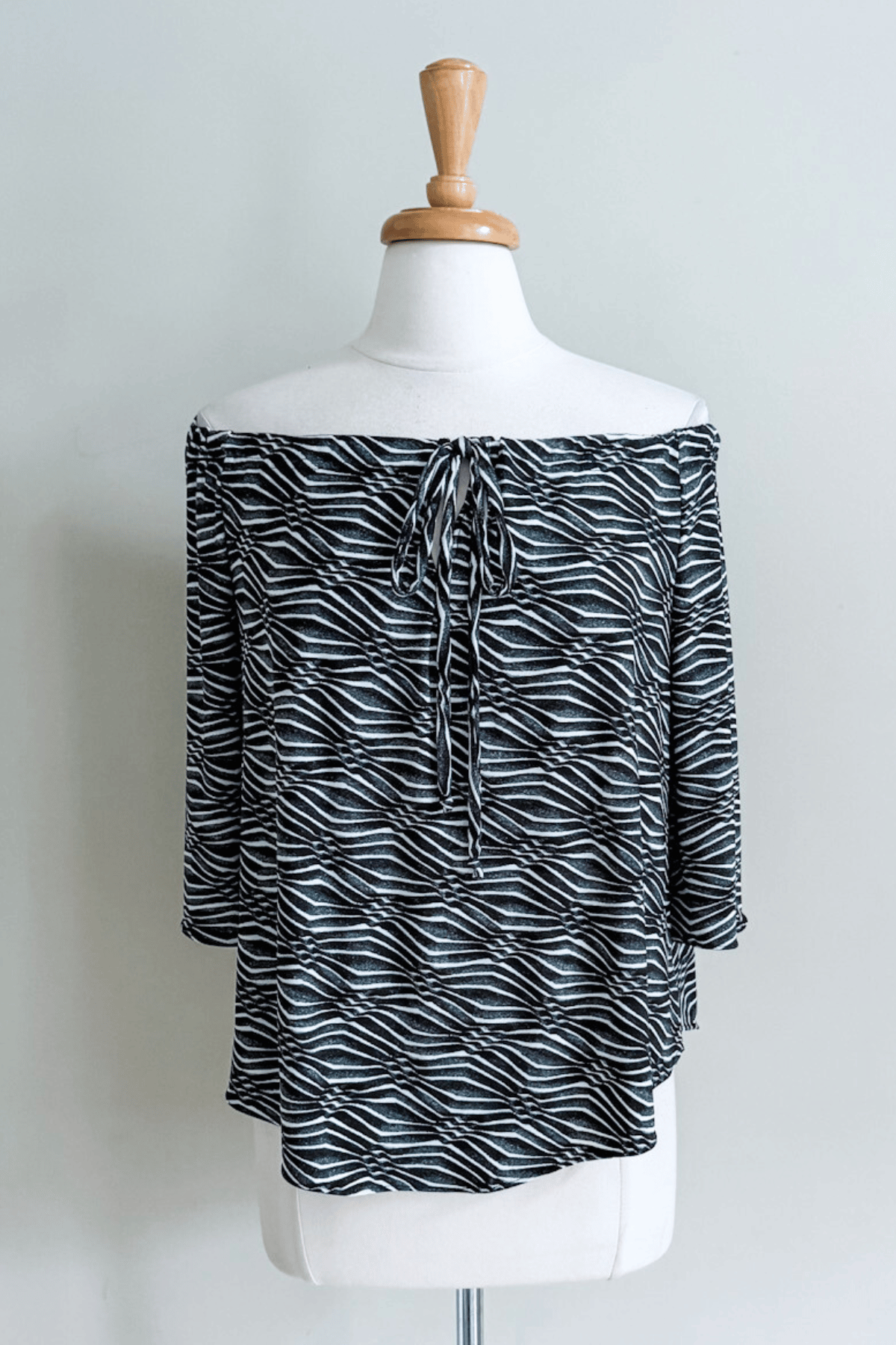 Evermore Top | Charcoal Ikat