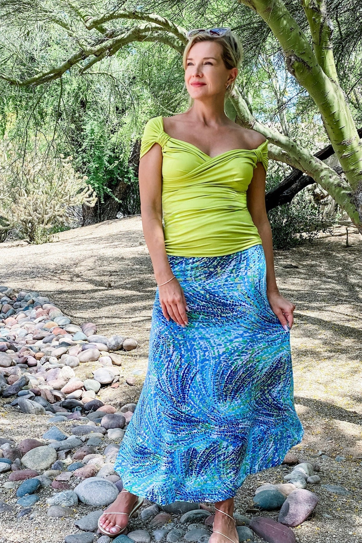 Cross Top | Chartreuse