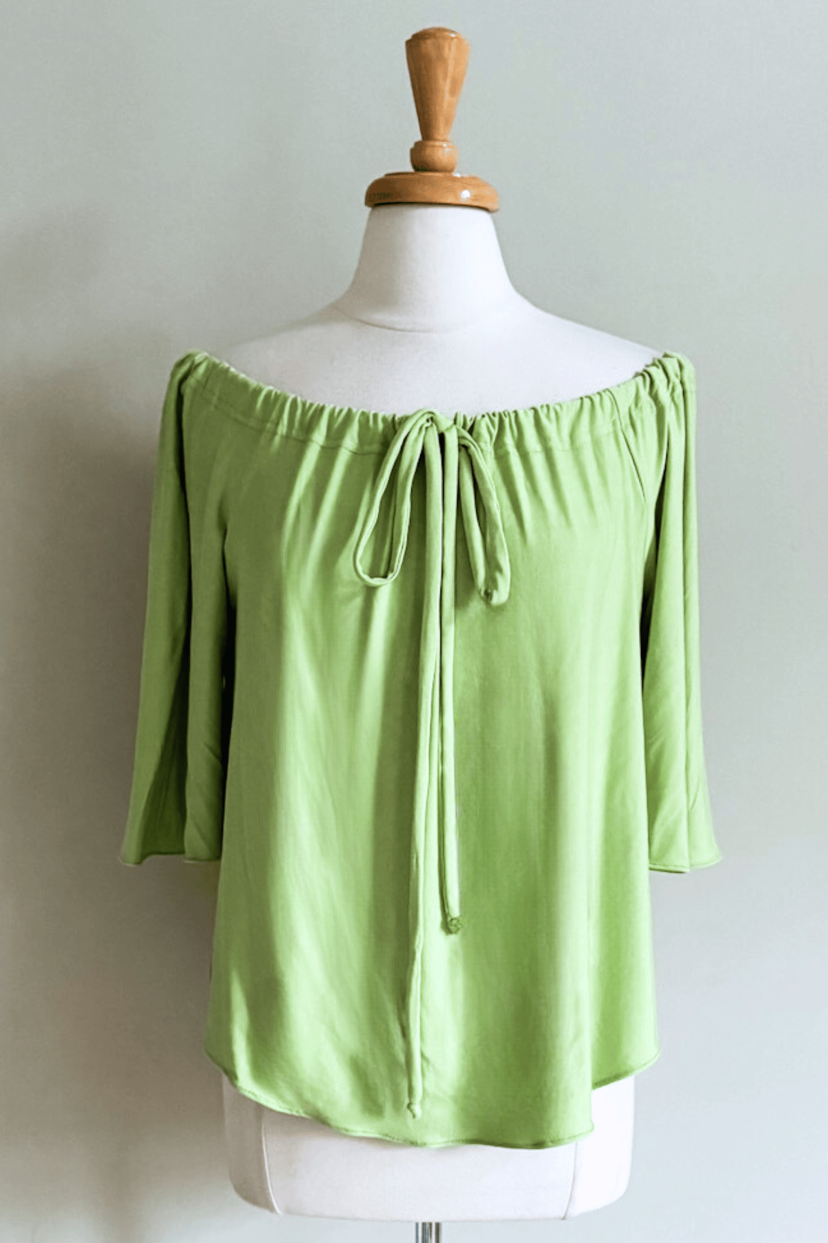 Chartreuse Evermore Top in Brushed Venezia by Diane Kroe styled as a classic top