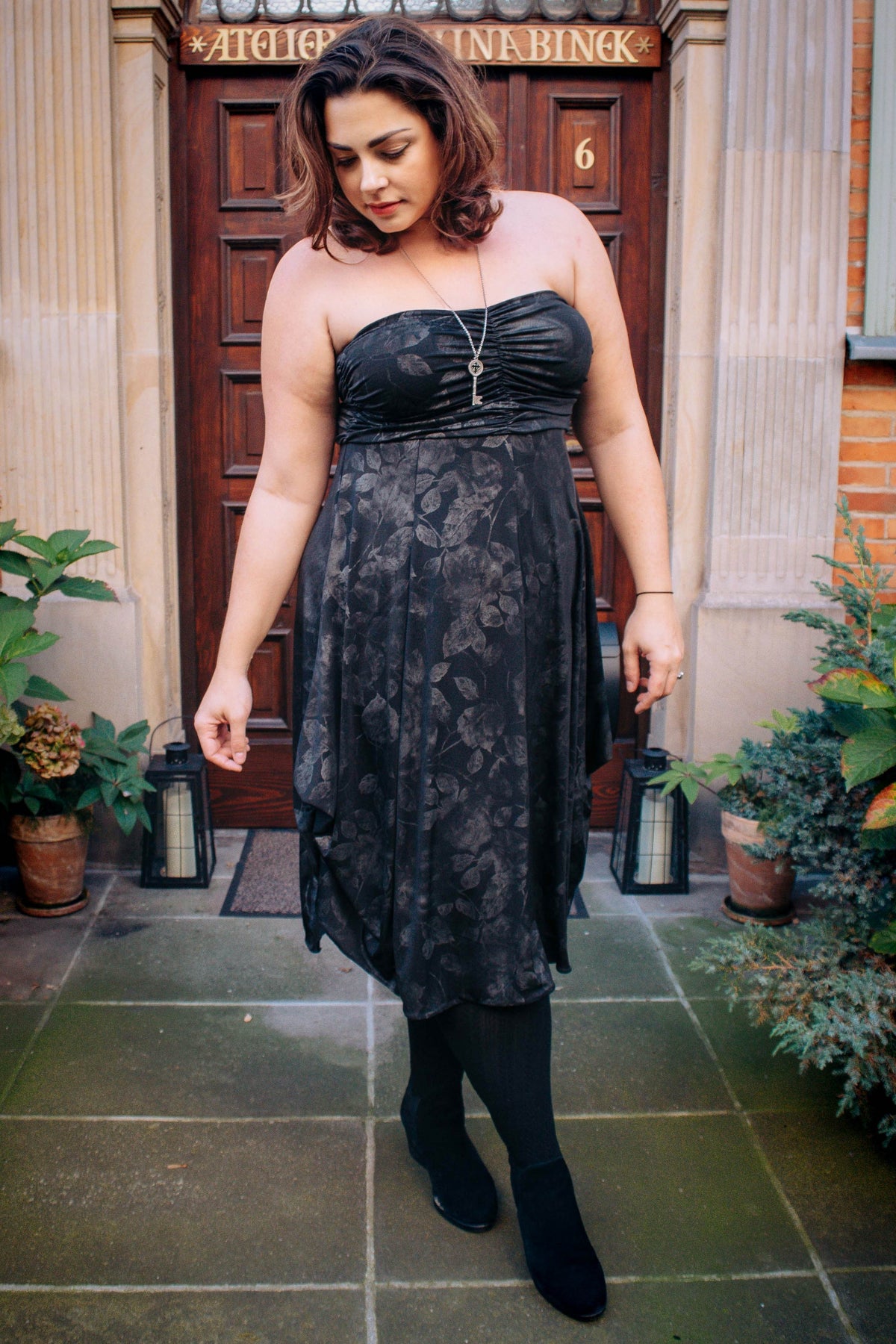 Short Bubble Dress | Foil Floral