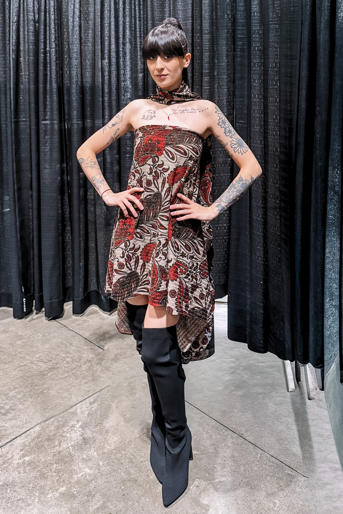 Diane Kroe Endless dress in red Spain print.