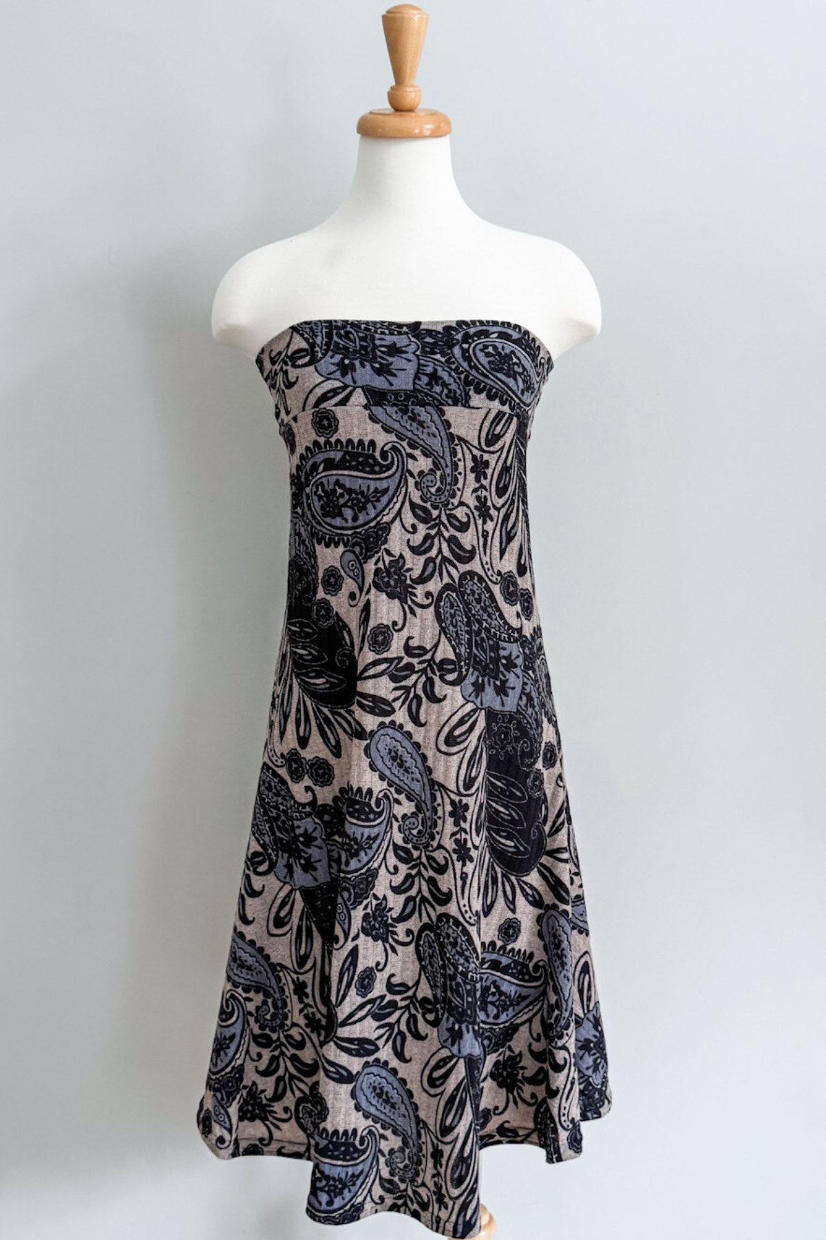 Diane Kroe Wear-Ever dress in blue Spain print.