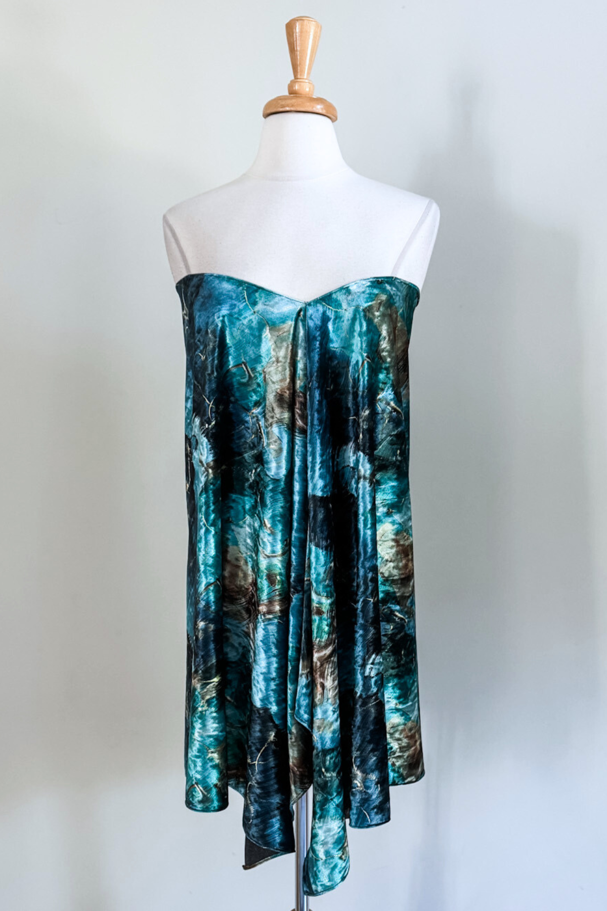 Turquoise Marble Endless by Diane Kroe worn as a stylish dress